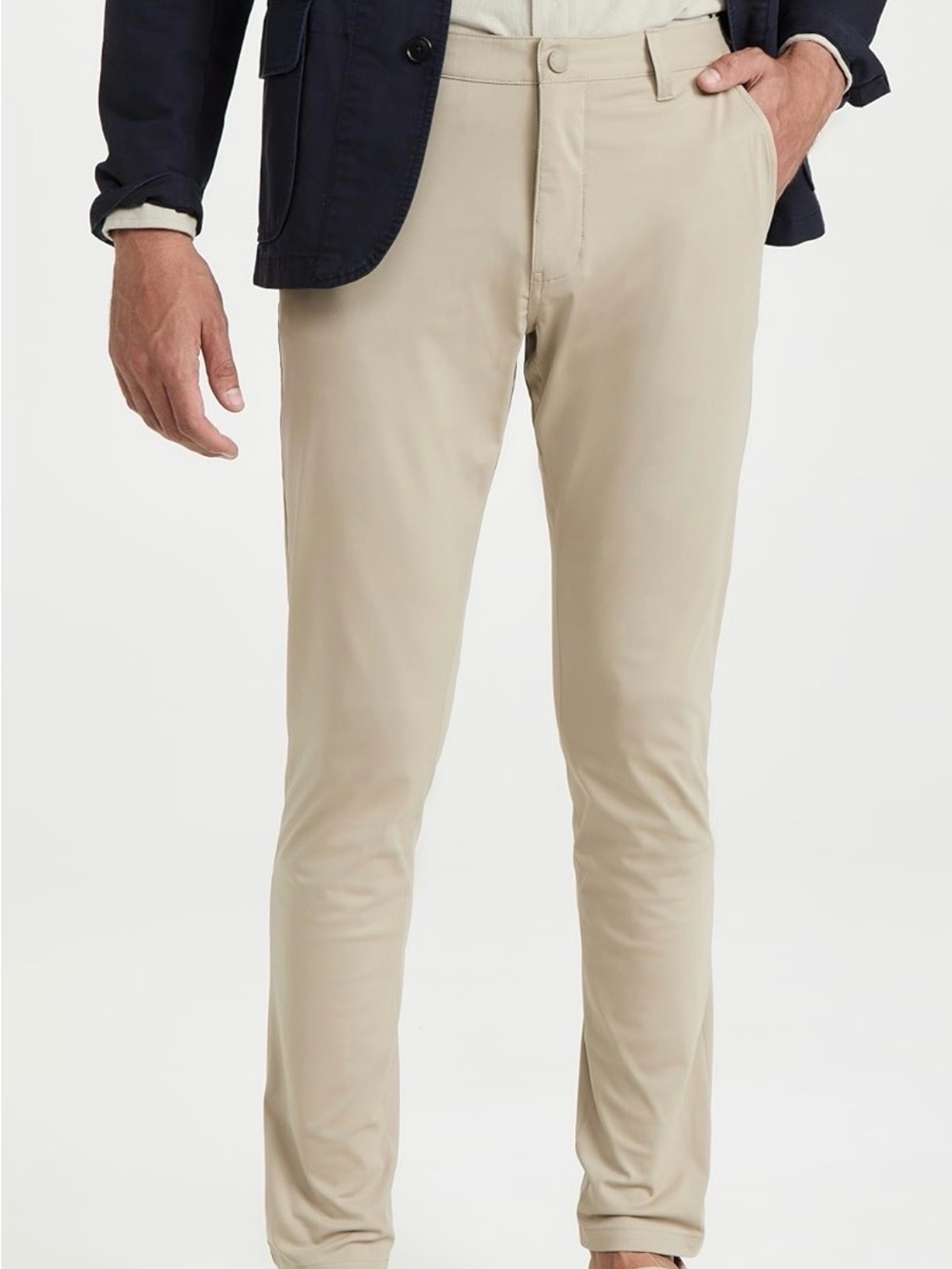 RHONE Men's Khaki Slim Chinos - Light Beige